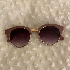 Sunglasses purple gold rimmed
